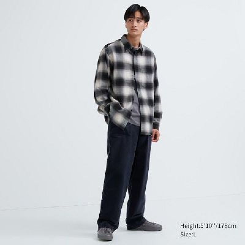 Women Uniqlo Utility Work Pants Navy | 7881735