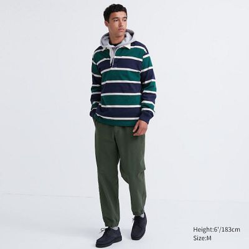 Women Uniqlo Washed Jersey Joggers Green | 6449431