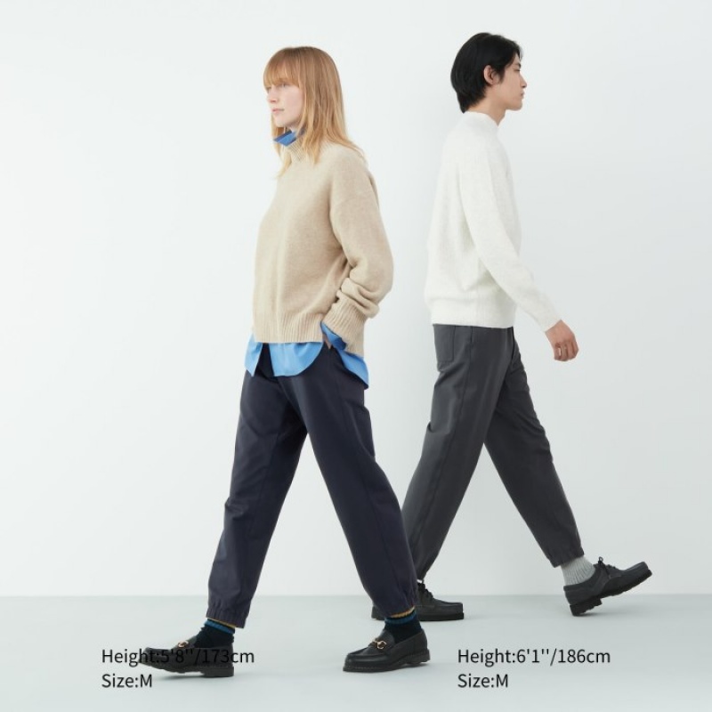 Women Uniqlo Washed Jersey Joggers Grey | 1641489