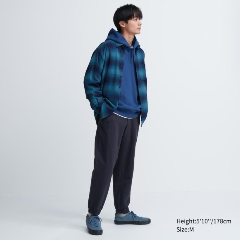 Women Uniqlo Washed Jersey Joggers Navy | 1088945