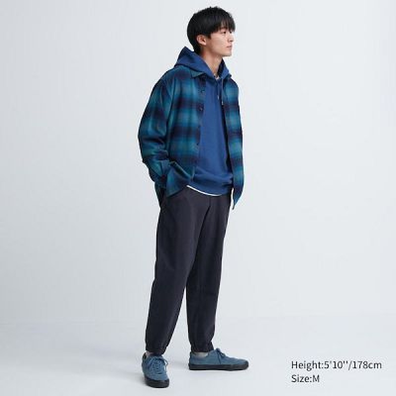Women Uniqlo Washed Jersey Joggers Navy | 5322302