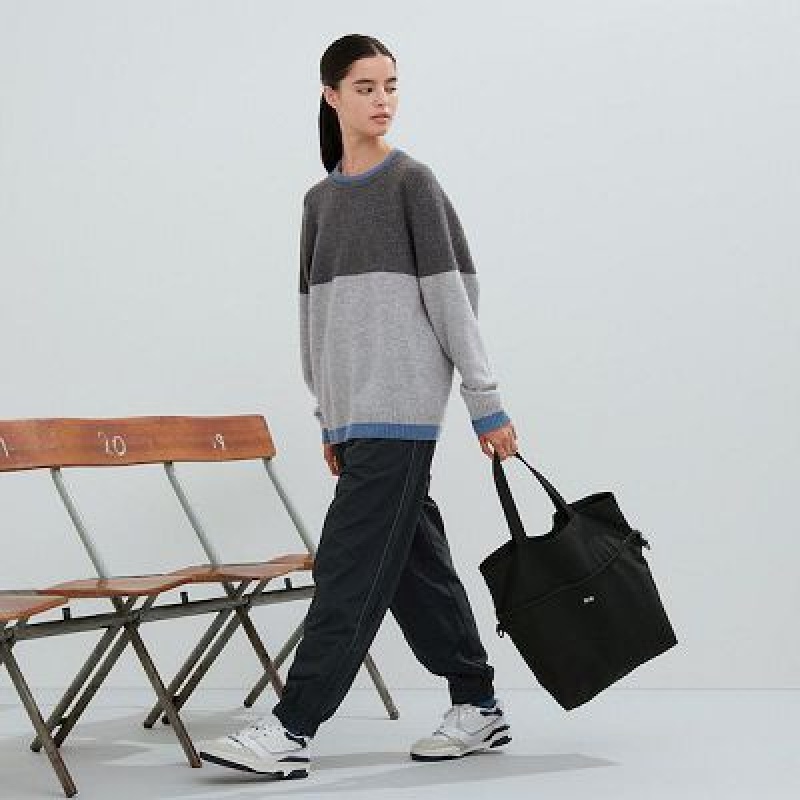 Women Uniqlo Way Sports Tote Bags Black | 1931076