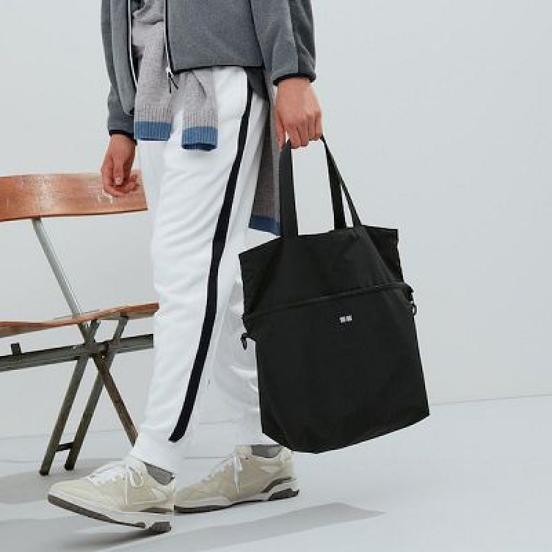 Women Uniqlo Way Sports Tote Bags Black | 1931076