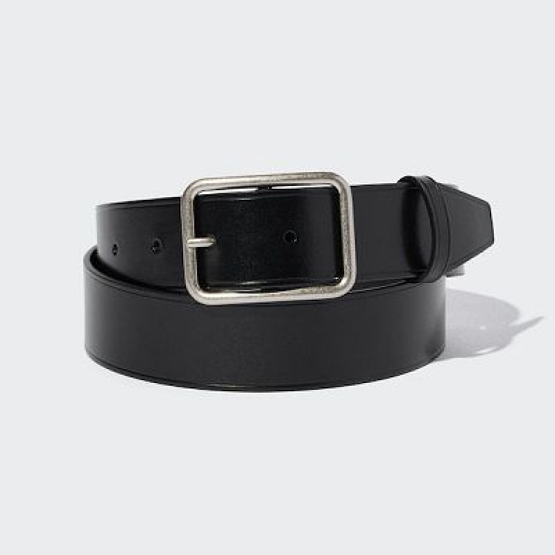 Women Uniqlo Wide Belts Black | 9844684