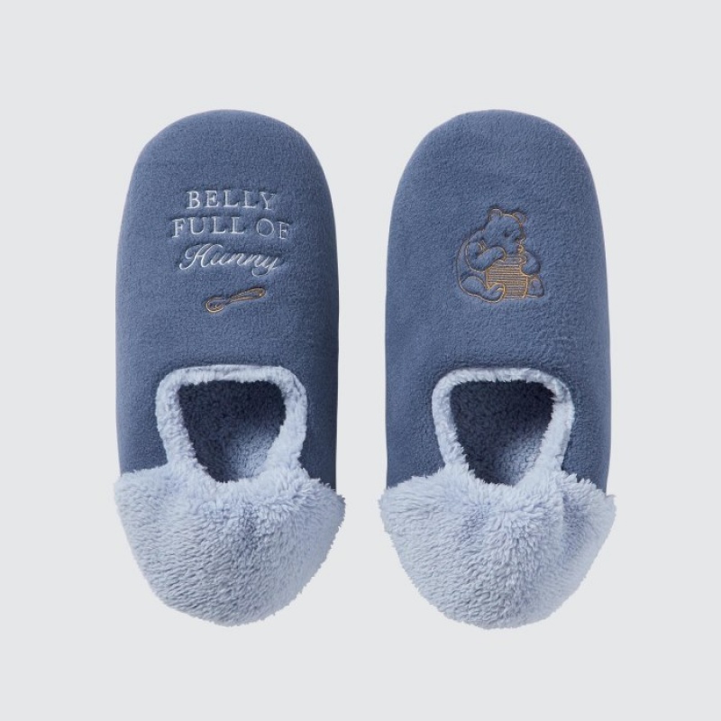 Women Uniqlo Winnie the Pooh Collection Slippers Blue | 2297416