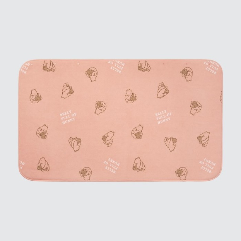 Women Uniqlo Winnie the Pooh Collection Fleece Reversible Blanket Pink | 9776732