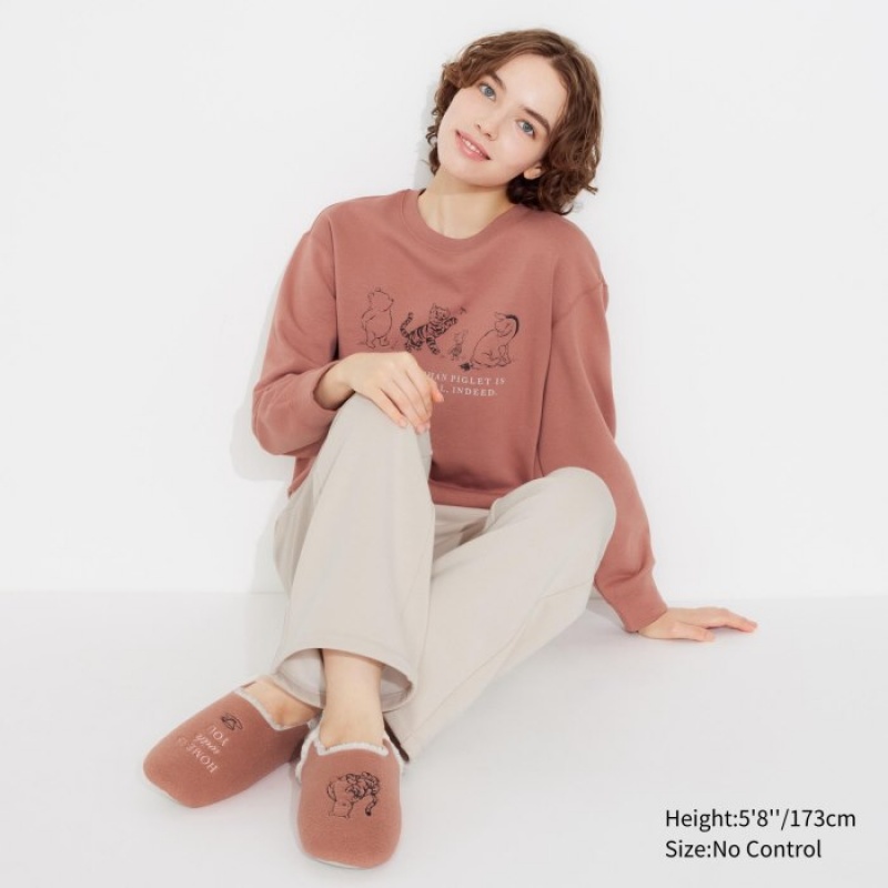 Women Uniqlo Winnie the Pooh Collection Slippers Orange | 8067047