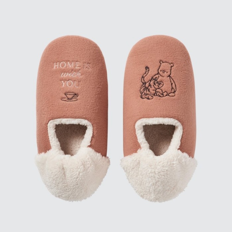 Women Uniqlo Winnie the Pooh Collection Slippers Orange | 8067047
